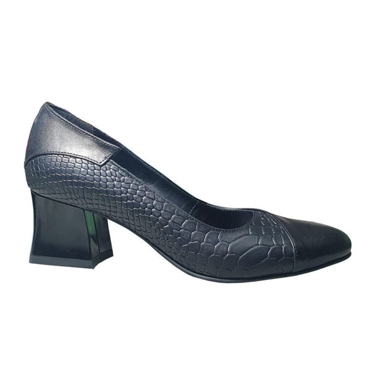 pantofi negri piele sarpe anais
