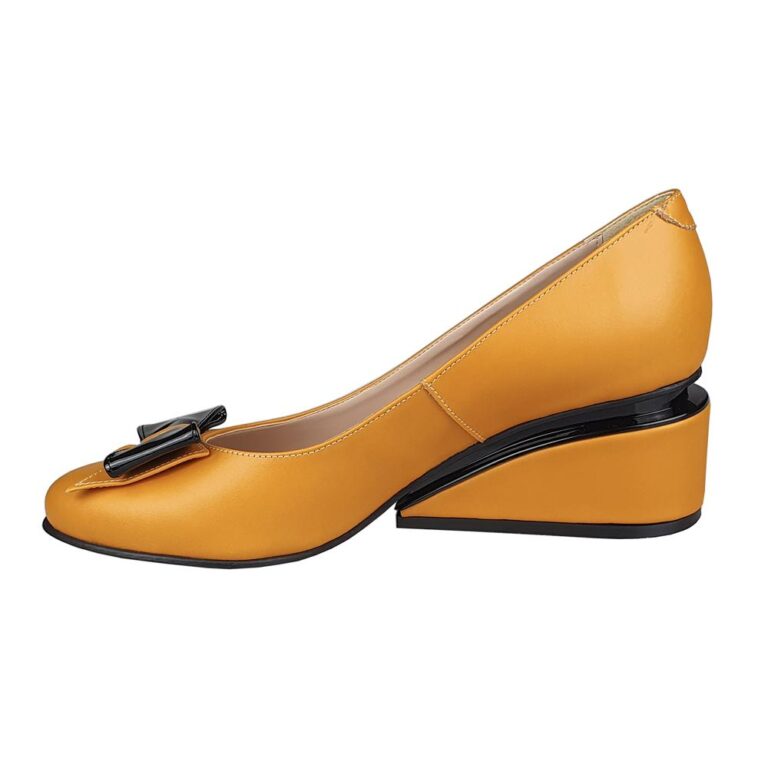 pantofi piele galben mustar platforma2