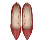 Pantofi eleganti din piele cu toc subtire rosu SV122 - imagine 4
