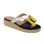 Sandale negre din piele cu talpa ortopedica usoara SV233