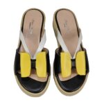 Sandale negre din piele cu talpa ortopedica usoara SV233 - imagine 4