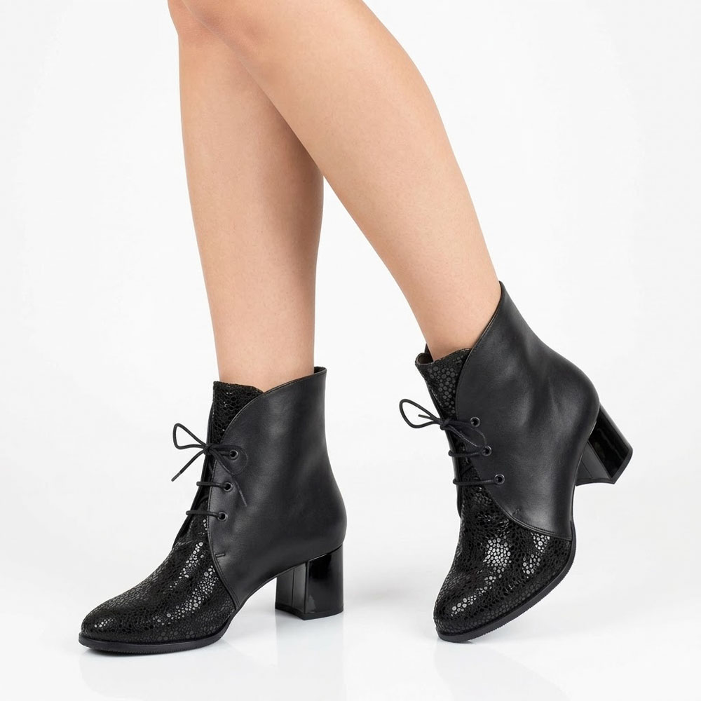 botine-piele-negre-siret-liza3 botine negre din piele cu toc mic SV525 - imagine 1