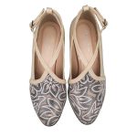 Pantofi eleganti bej din piele cu toc mic SV00500 - imagine 2