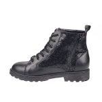 Ghete dama negre din piele cu talpa joasa SV00400 - imagine 2