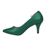 Pantofi verzi eleganti din piele cu toc subtire SV321 - imagine 3