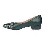 Pantofi verzi eleganti din piele cu toc mic SV320 - imagine 3
