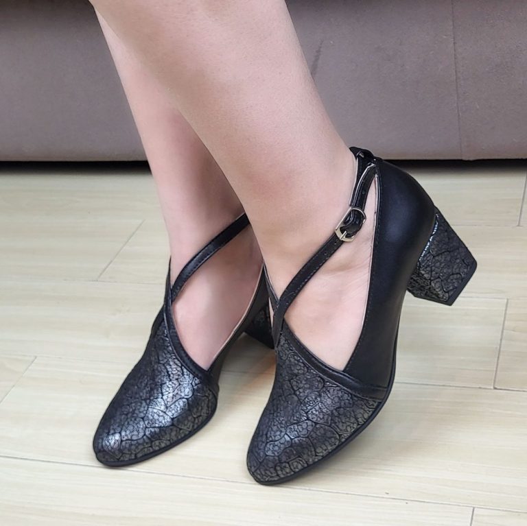 pantofi dama piele naturala negri toc mic miruna23