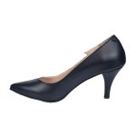 Pantofi negri din piele eleganti cu toc subtire  SV326 - imagine 3