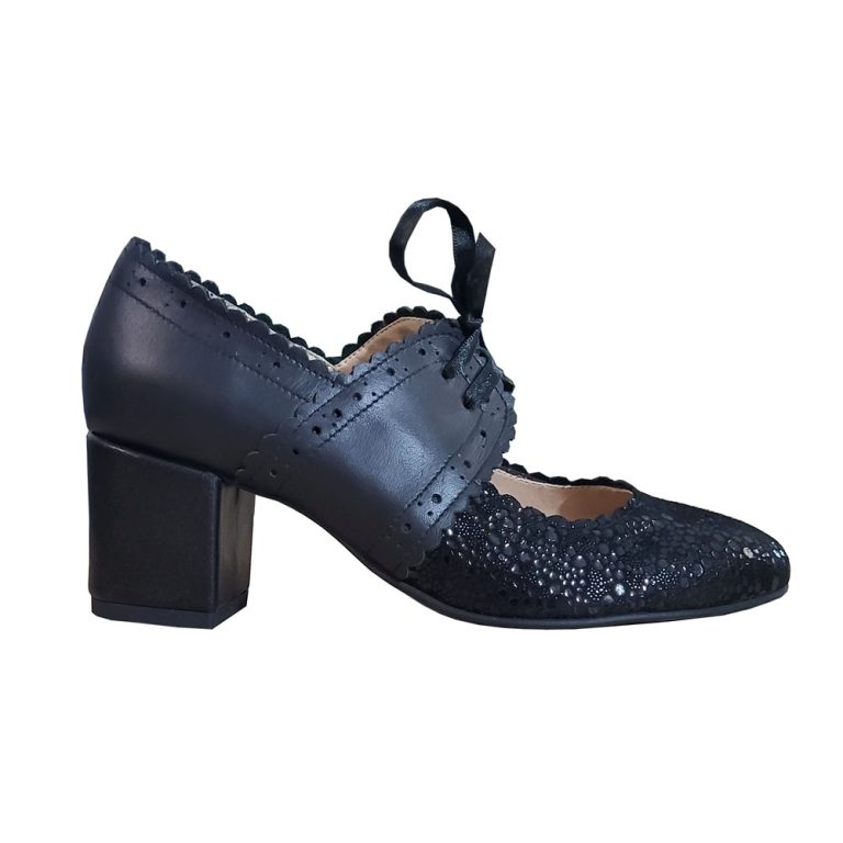 pantofi eleganti negri din piele mary jane cu toc mic23